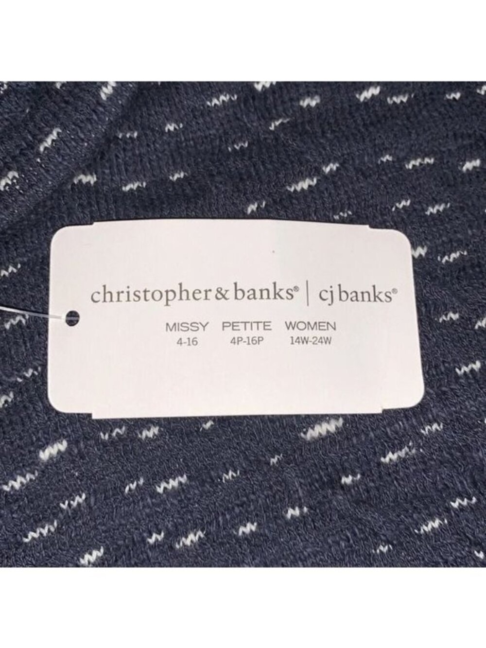 Christopher & Banks Womens Zip-Up Cardigan Sweater Size M Navy - Picture 3 of 10